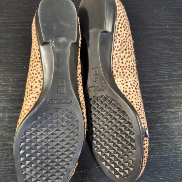 Suede ballet flats in cheetah print, bow detail - Picture 5 of 6